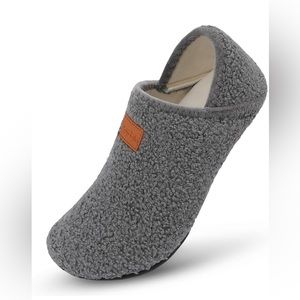 Gray Unisex Slippers Flexible Rubber Sole Womens 4.5/5.5 Mens 3/4.